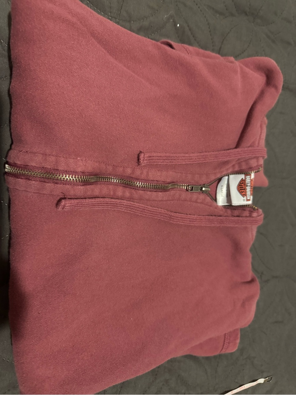 Women’s xl Harley-Davidson Dusty Rose Full-Zip Hoodie with Sleeve Logo - Picture 5 of 5
